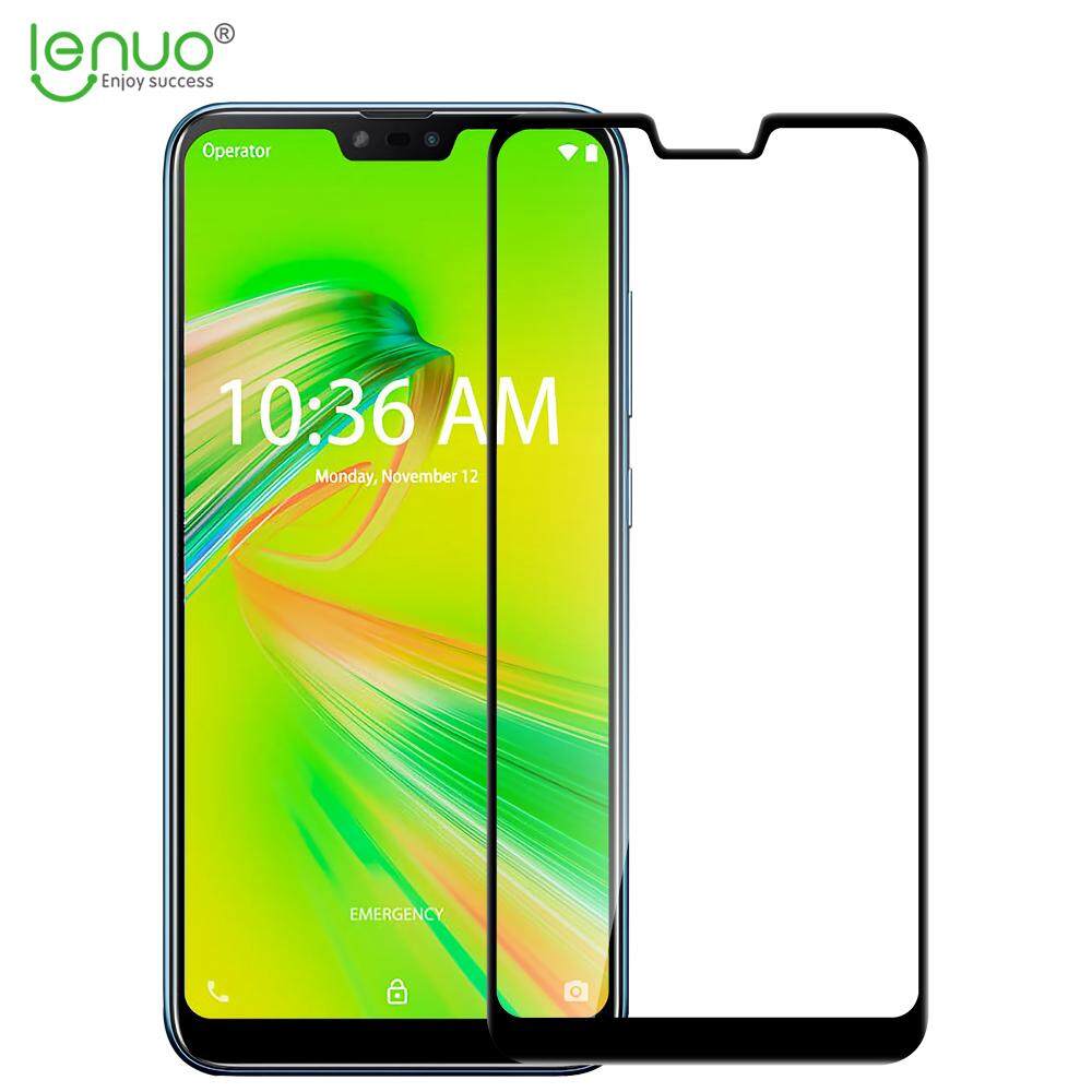 Lenuo Kaca Kokoh untuk ASUS Zenfone MAX M2/Max Pro M2/Max Plus M2 Full Lem Penutup Pelindung Layar Anti- ledakan Mereka Kaca Film Pelindung untuk ASUS ZB633KL ZB631KL ZB634KL