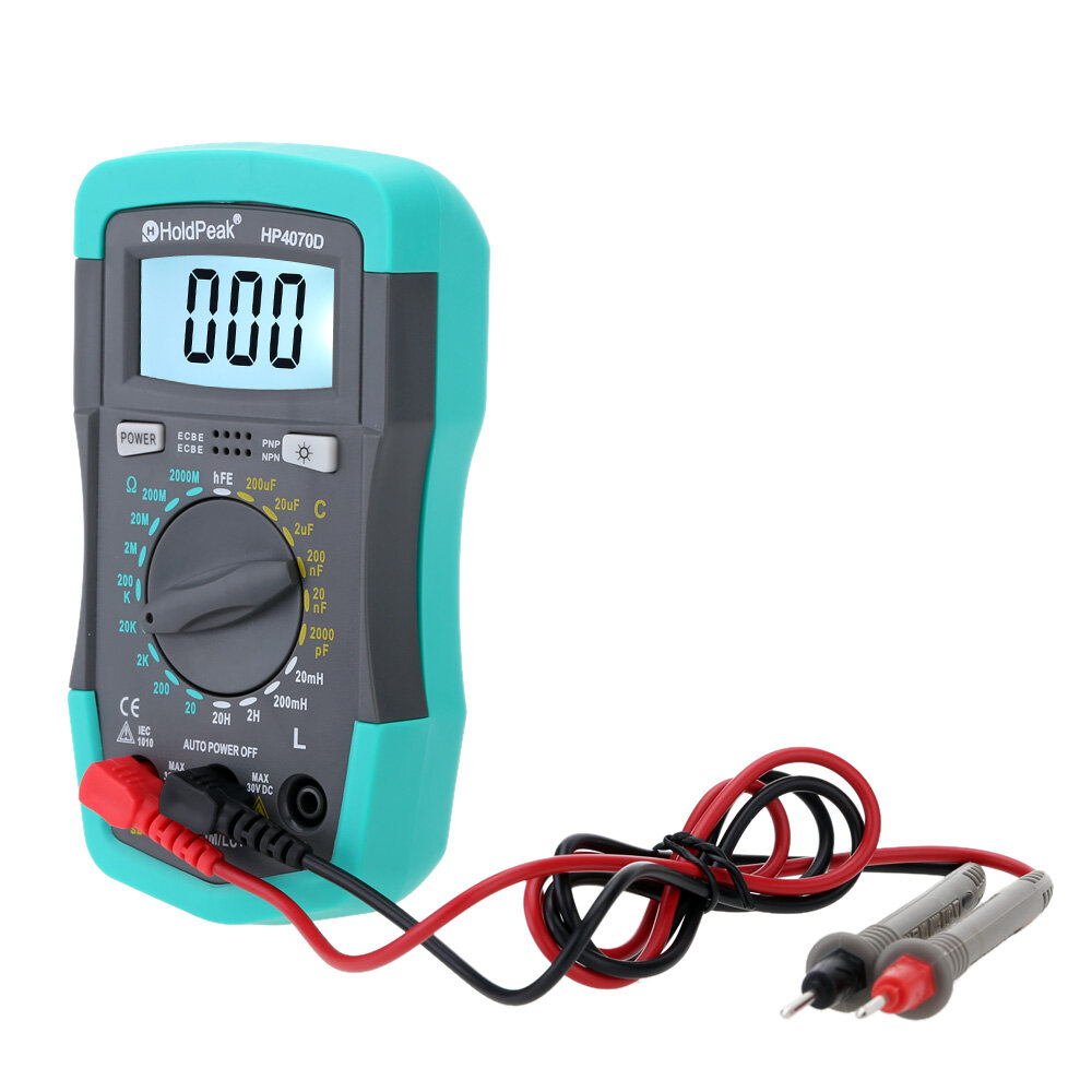BO YIN HoldPeak HP4070D Mini Digital Multimeter Resistance Capacitance Inductance Transistor Test