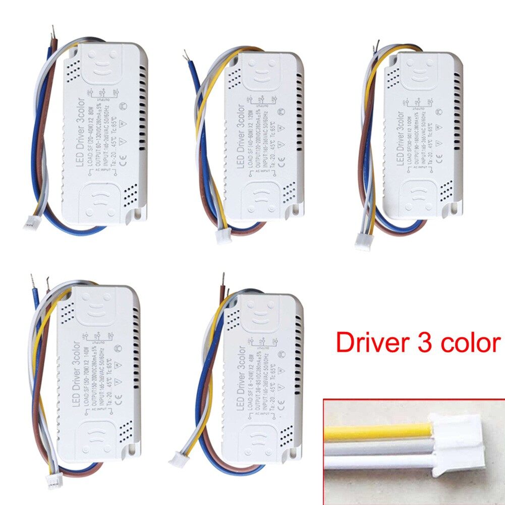 LED Driver Adapter For LED Lighting Non-Isolating Transformer Replacement LED Driver 3 Color