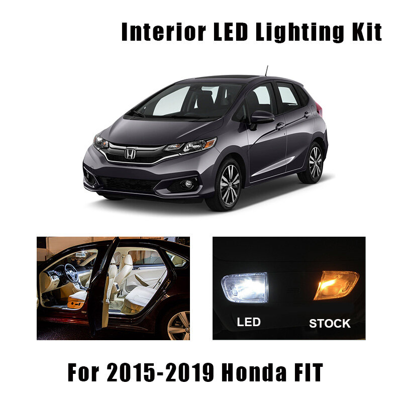 9 Bulbs White Interior Led Car Map Dome Light Kit Fit For Honda Fit 15 16 17 18 19 Trunk Cargo License Plate Lamp Lazada Singapore