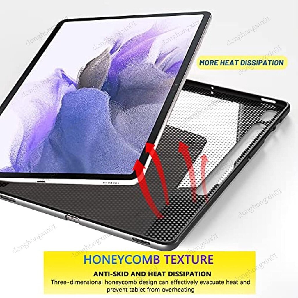 Samsung Galaxy Tab S8 Plus Case (2022),Galaxy Tab S7 Plus Case (2020), Thin and Soft Tablet Protective Cover for Samsung Galaxy Tab S8 Plus/S7 FE/S7 Plus/ S8+/ S7+ 12.4 Inch, Blac