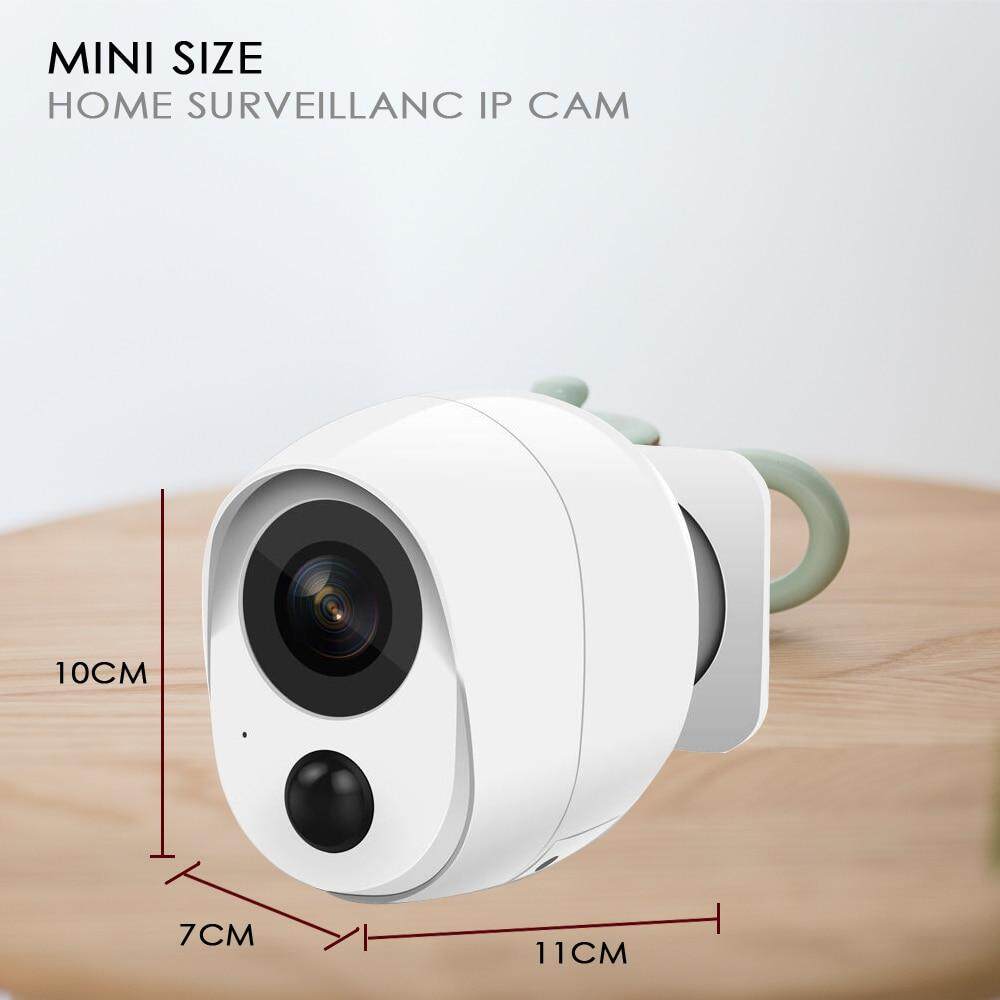 EVKVO - รวมแบตเตอรี่ Outdoor Mini Wifi Camera CCTV แบตเตอรี่ กล้อง IP กล้องวงจรปิด PIR HD 1080P เสียง IR Night Vision Alarm การเฝ้าระวังวิดีโอไร้สาย ICSEE XMeye