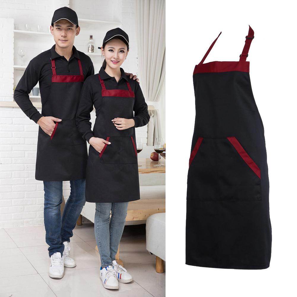 [Chinatera] Unisex Halterneck Apron with 2 Pockets Chef Waiter Kitchen Cook Tool