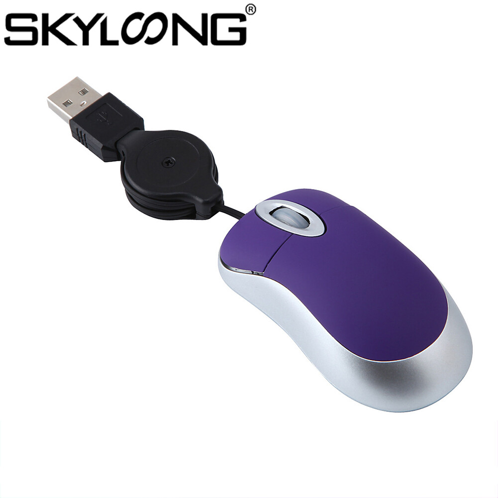 Skyloong Chuột Có Dây Quang Mini USB Cho Máy Tính Xách Tay Máy Tính 3 Phím 1600DPI Thông Dụng