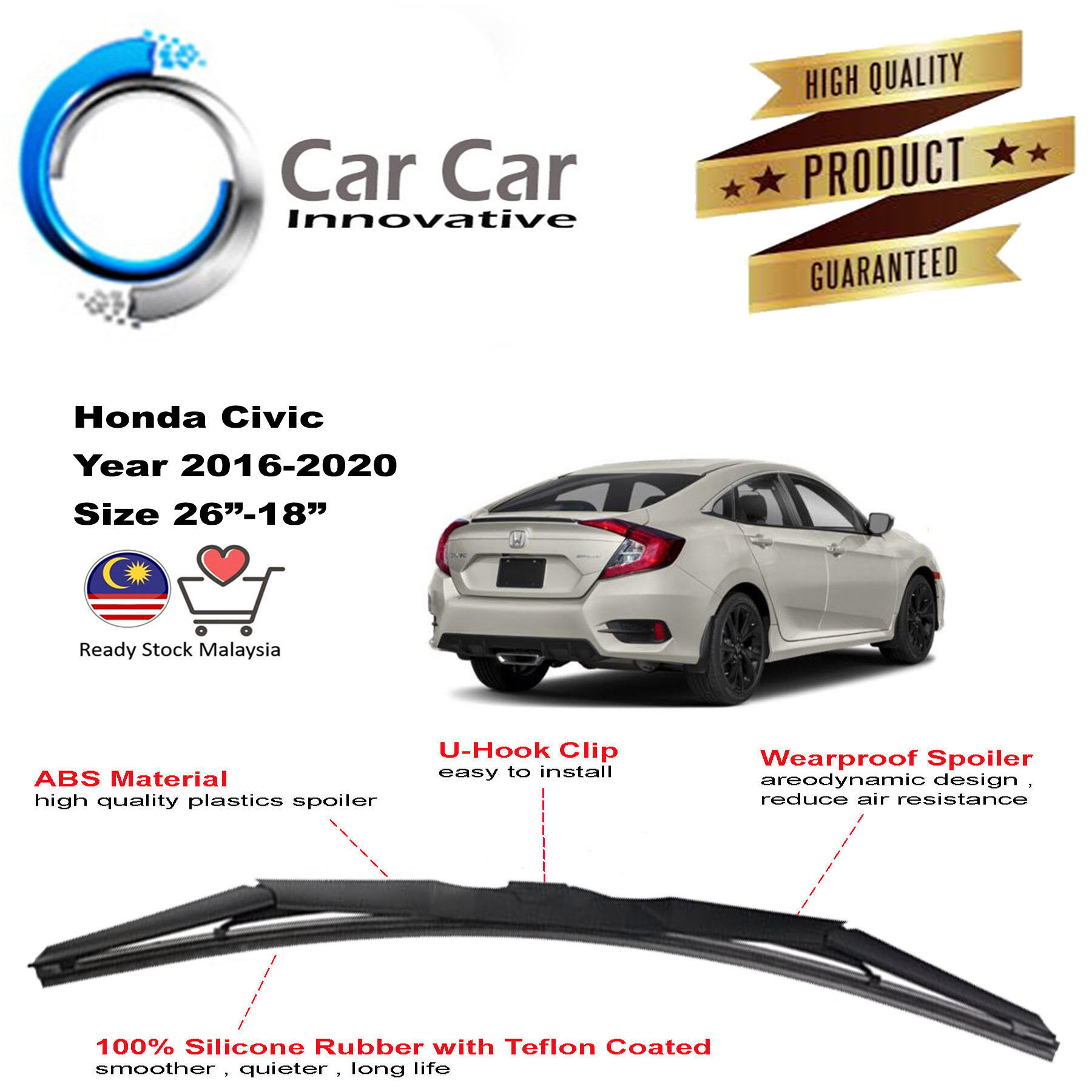 honda civic wiper blades size