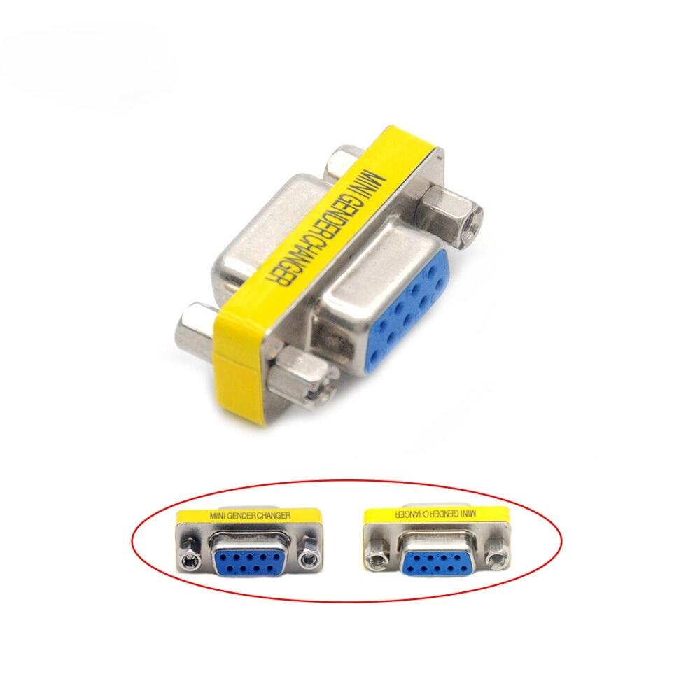 D-sub db9 connector 9pin socket female to female mini gender changer adapter f-f rs232 serial plug com connector