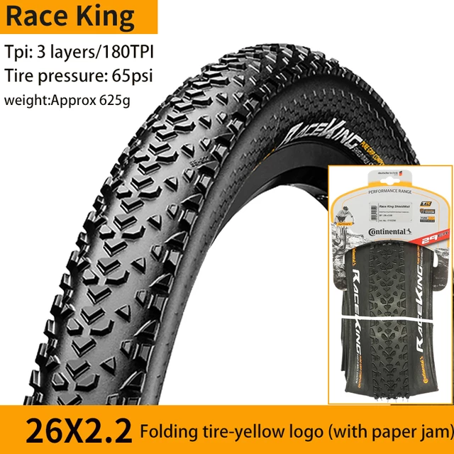 Continental 26 27.5 29 2.0 2.2 MTB Tire Race King Bicycle Tire Anti Puncture 180TPI Folding Tire Tyre Mountain Bike Tyre X-king
