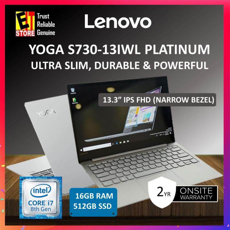 LENOVO YOGA S730 - S730-13IWL 81J0005NMJ PLATINUM (I7-8565U/16GB/512GB SSD/13.3 FHD/W10/2YRS include 1st YR ADP) + SLEEVE Malaysia