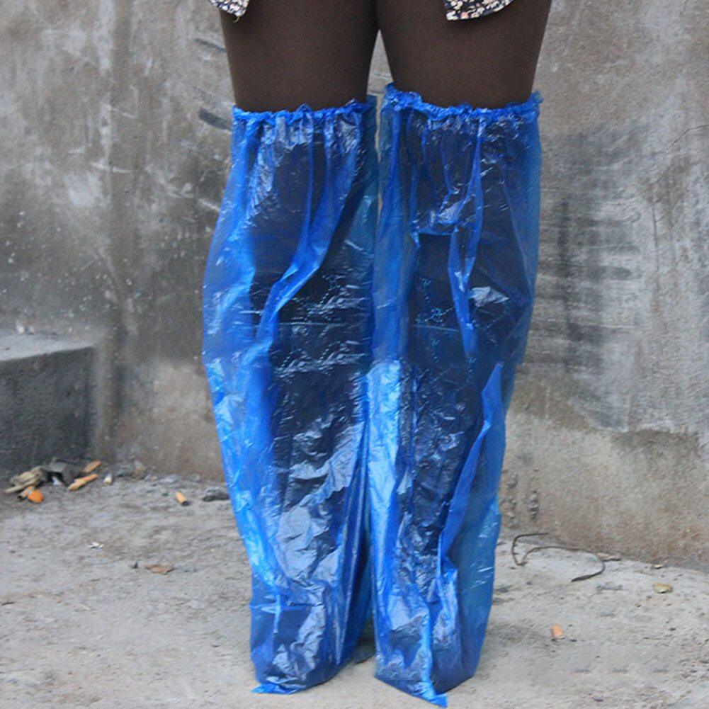 clear plastic rain boots over shoes