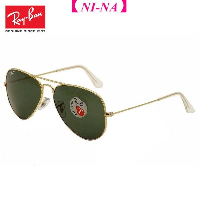 Giá bán 【NI-NA 】 【Original】 Ray(2020) Kính Râm BAN RB3025 3025 001/58 Vàng/Xanh Phân Cực Aviator 58 Mm