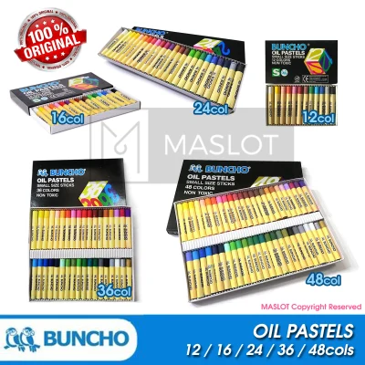 Buncho 12 / 16 / 24 / 36 / 48 Oil Pastels Colors colours (small size stick)
