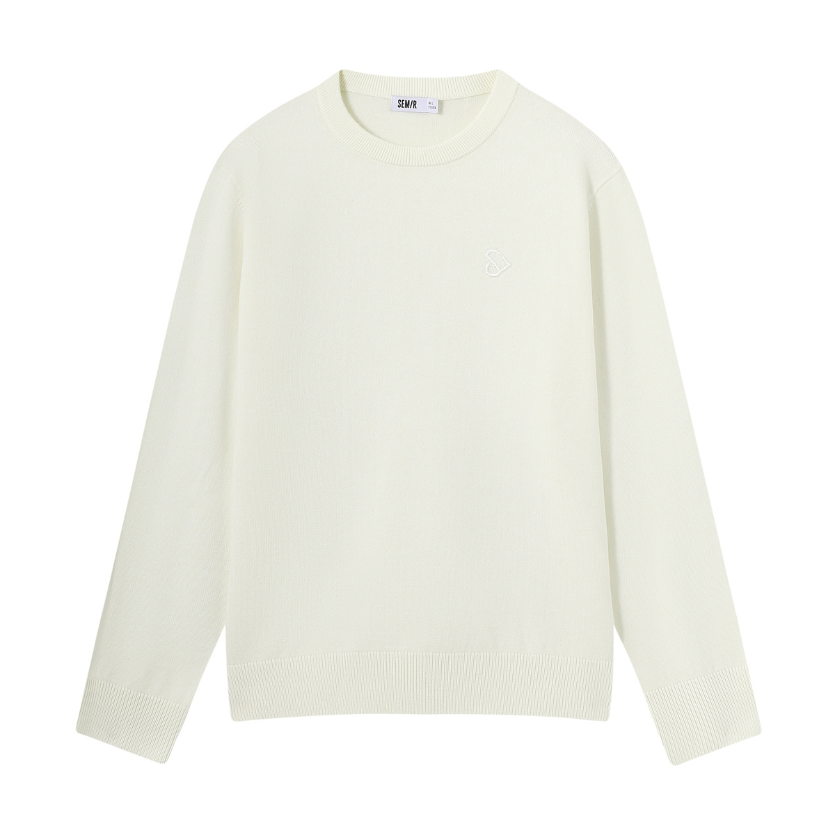 Semir Pullover Sweater for Men in Winter Simple Solid Color Exquisite Urban Commmuting Style Fashionable Casual Sweater
