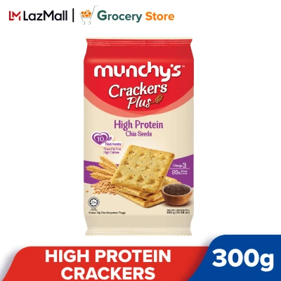 MUNCHY’S CRACKERS PLUS HIGH PROTEIN CHIA SEEDS 300g