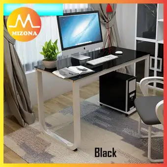 Mizona Tempered Glass Office Table Simple Study Student Computer