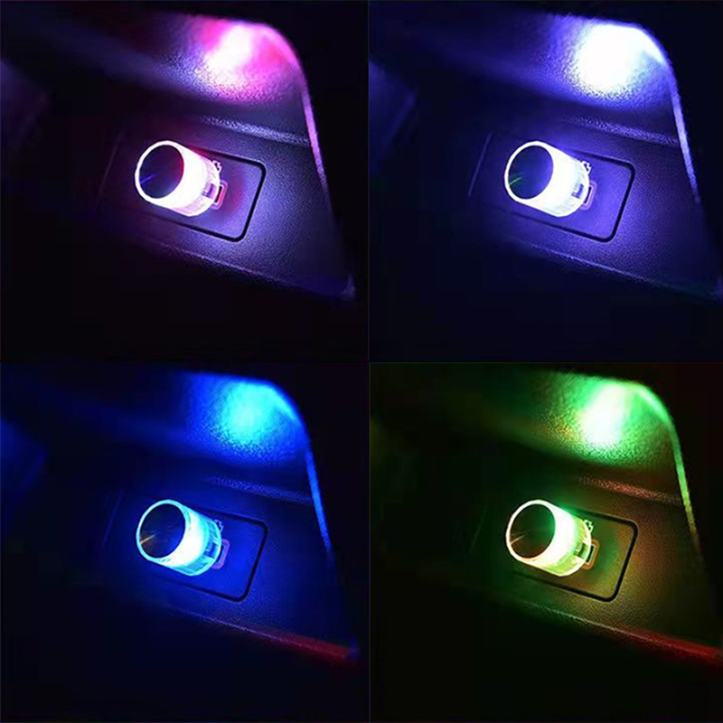 Car Mini USB LED Atmosphere Lights Decorative Lamp Plug Play Auto Interior Led Lamp