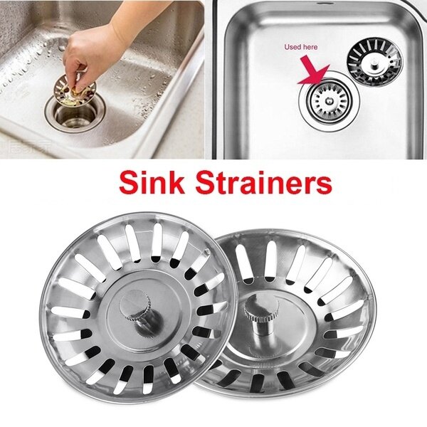 Stainless Steel Mesh Kitchen Sink Strainer Disposer Plug Drain Stopper Filter