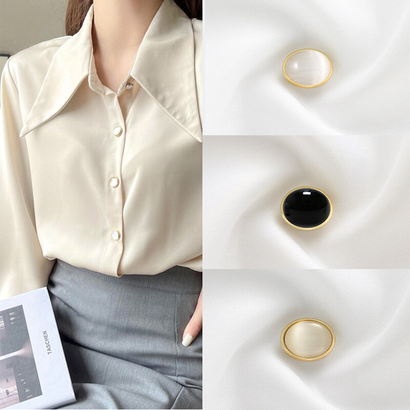 2Pcs/Set Opal Pearl Strong Magnetic Safe Hijab Brooch Luxury Accessory No Hole Pins Brooch Magnet for Women