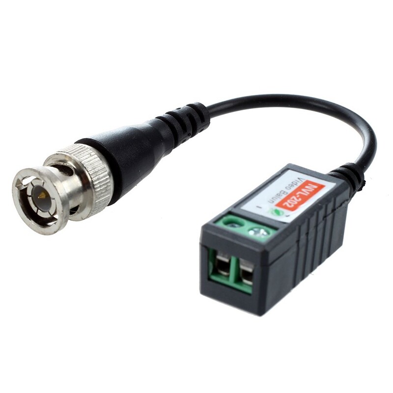 2 networks CAT 5 camera CCTV BNC coaxial passive video balun UTP