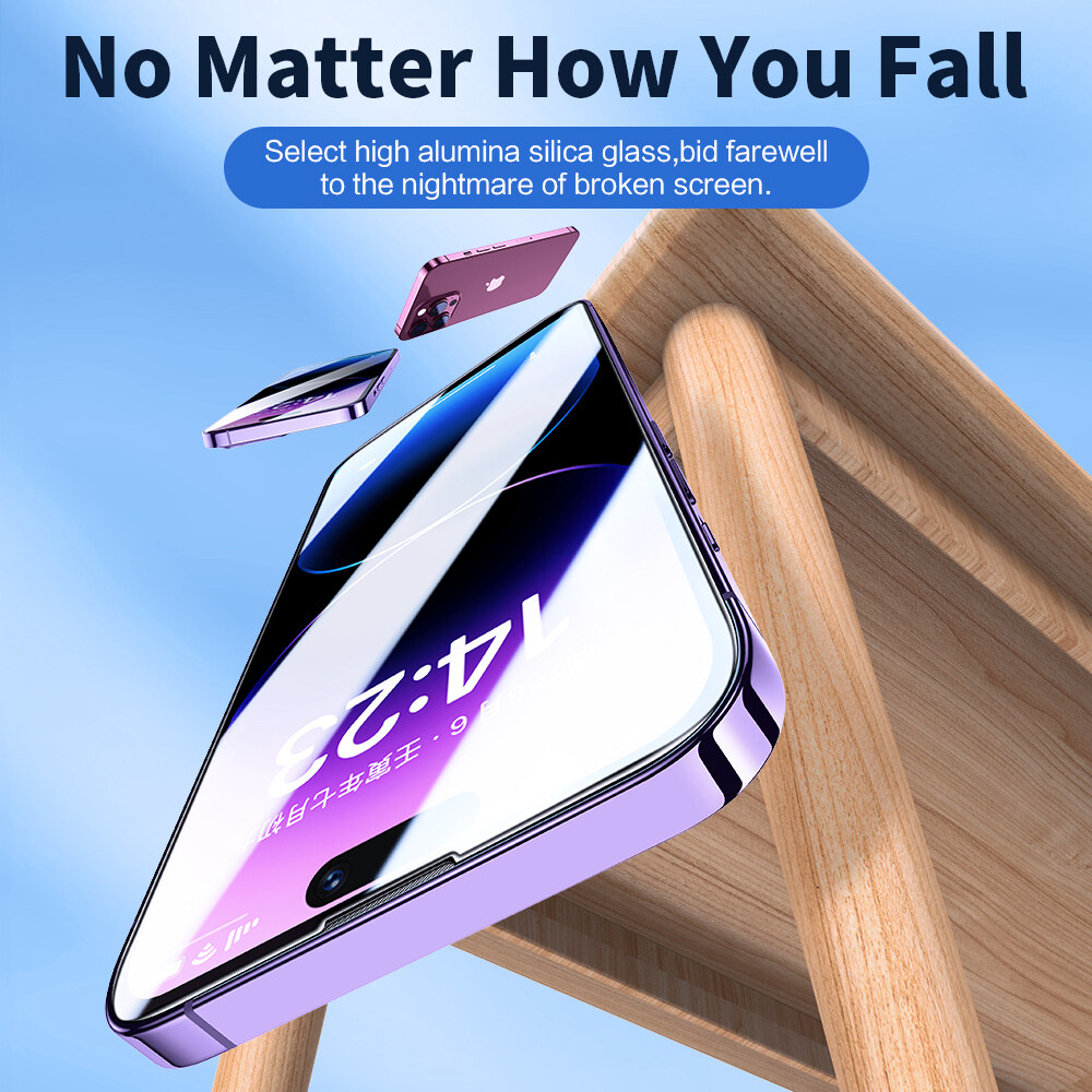 SmartDevil Miếng Bảo Vệ Màn Hình Cho iPhone 14 Pro Max iPhone 14 Pro 14 Plus 14 iPhone 13 Pro Max 13 Pro 13 Miếng Dán Kính Cường Lực Trong Suốt Che Phủ Toàn Màn Hình Chống Bụi Và Chống Ánh Sáng Xanh Chống Vân Tay Nổ-bằng Chứng