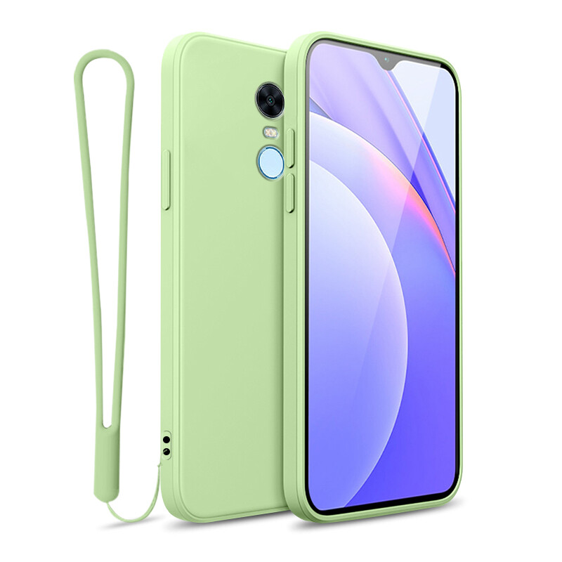 YBD case For Xiaomi Redmi 5 Plus Accurate camera hole protection Casing ,Thin Soft Liquid Silicone Cover Candy Color Cases with free phone Lanyard
