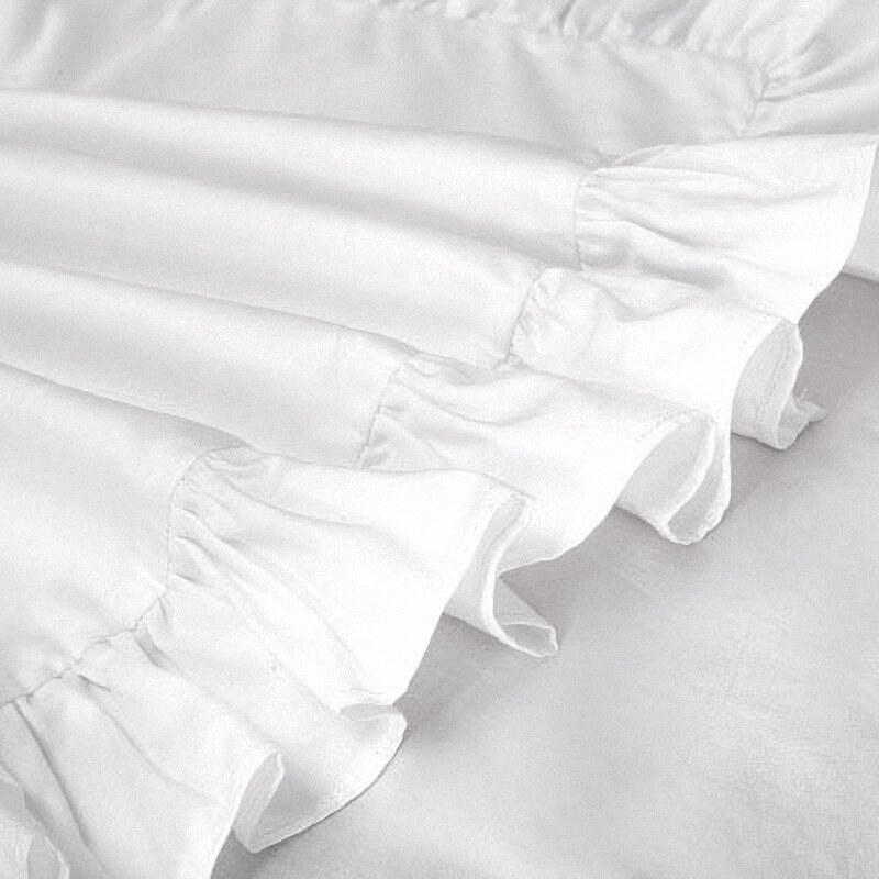 100 Cotton Ruffle Pillowcase Ruffled Pillow Cover White Pillow Case