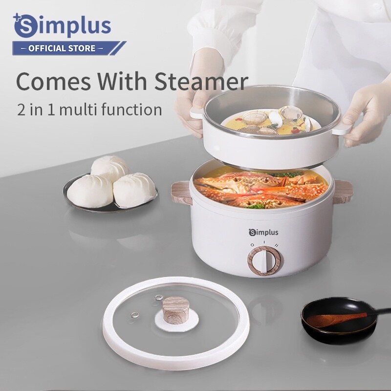 New Simplus Multi Cooker 1.5L 600W Ceramic Coating Non Stick Stainless