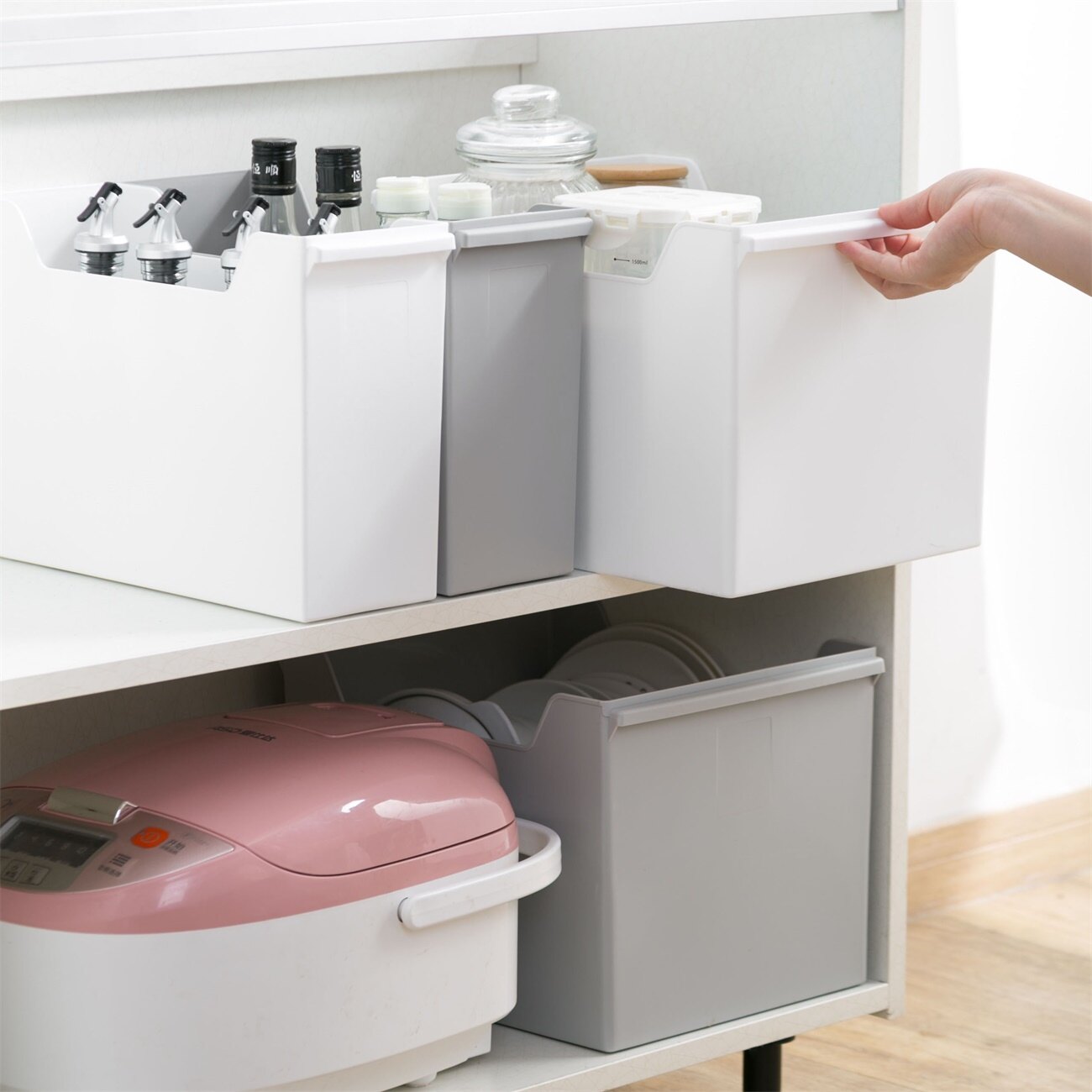 1 Cái Tủ Lưu Trữ Giỏ Dụng Cụ Nhà Bếp Đa Chức Năng Hộp Lưu Trữ Bằng Nhựa Sắp Xếp Nhà Bếp