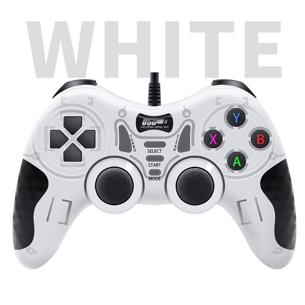 Narsta Wired Game Controller with 360° 3D Joystick for Android HDTV Box/Game Console/Steam/Laptop Gamepad with Vibration &Turbo Function