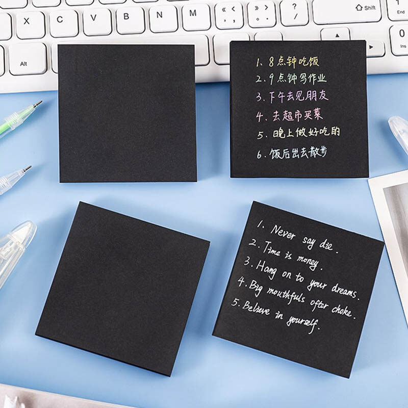 Simple Black Post-it Note Student Memo Notes Index Mark Sticky Note