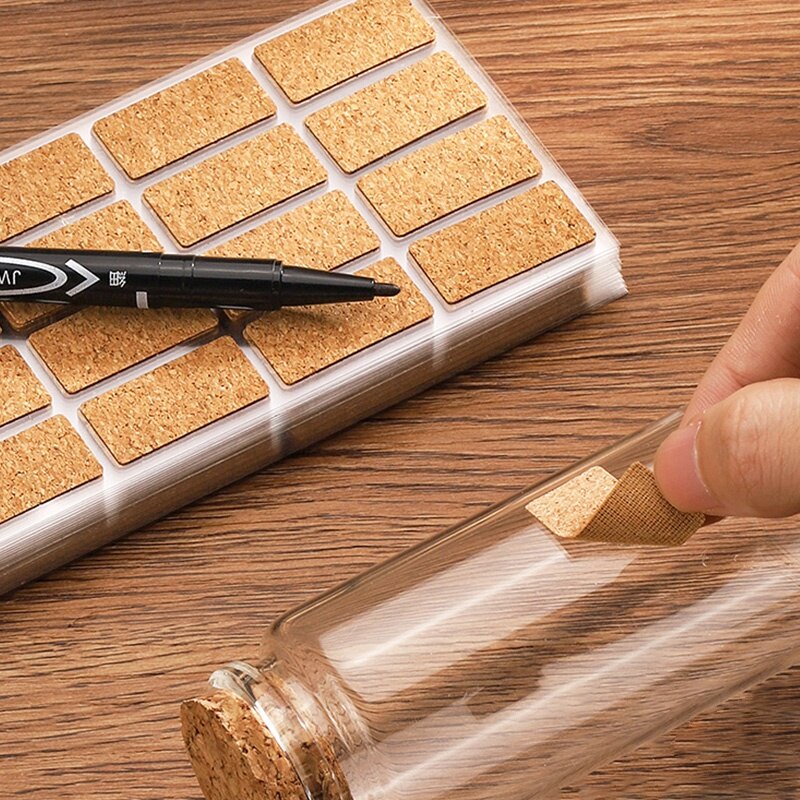 6 Sheets Creative Classification Cork Label Stickers Student Tearable Waterproof Name Stickers