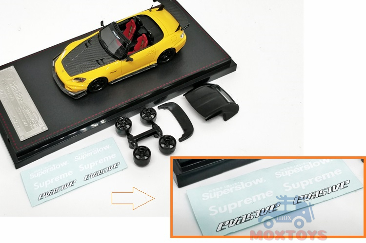 Wild Fire 1:64 Honda S2000 Voltex Yellow Resin Model Car - Moxtoys