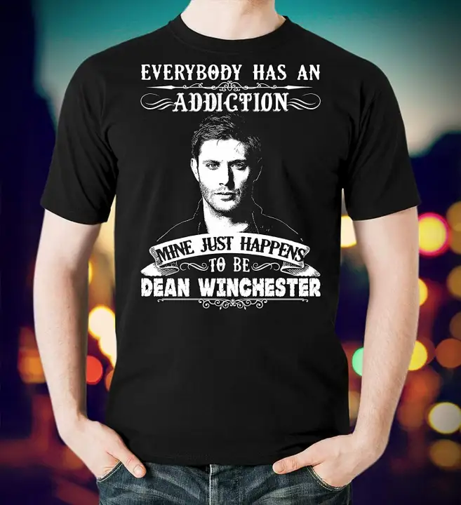 Ao Phong Supernatural My Addiction Is Dean Winchester Qua Tặng Cổ điển Vui Nhộn Cho Nam Giới Lazada Vn