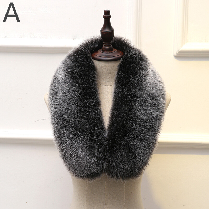 bdti Women Soft Faux Fur Collar Collar Wrap Neck Scarves Winter Warm Fur Scarf Fluffy Thicken Plush Ladies