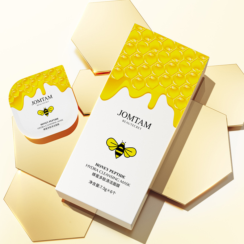 Mặt nạ làm sạch da mặt jomtam, 6 miếng mật ong polypeptide Pudding Hydra