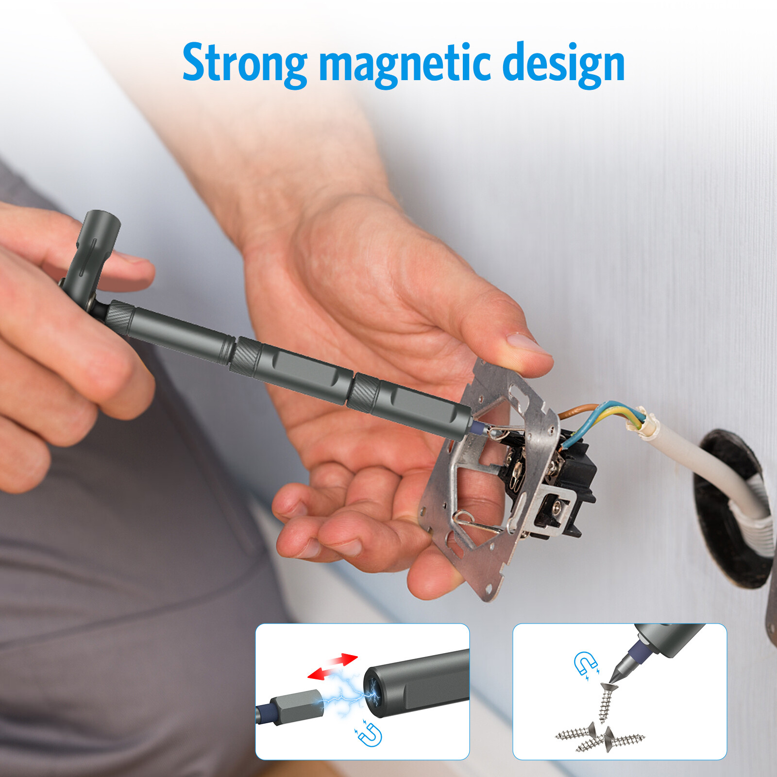 Brifit 42-in-1 Multi-Purpose Screwdriver Set with 40 Tips, Detachable Handle, for Repairing Furniture, Computers, Bicycles