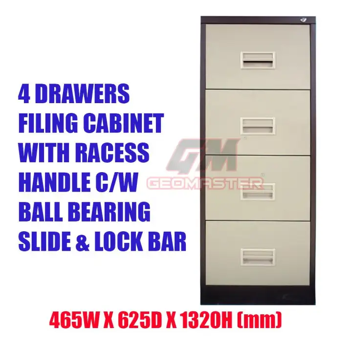Heavy Metal 4 Drawers Metal Filing Cabinet With Lock Lazada