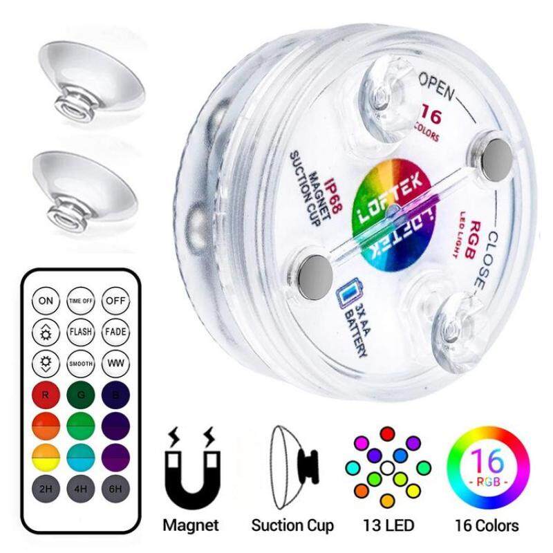 Đèn Dưới Nước Viugreum IP68 Đèn Led Bể Bơi Chìm Chống Nước Với Đèn RF Từ Xa Cho Bể Cá Đài Phun Nước Bể Cá