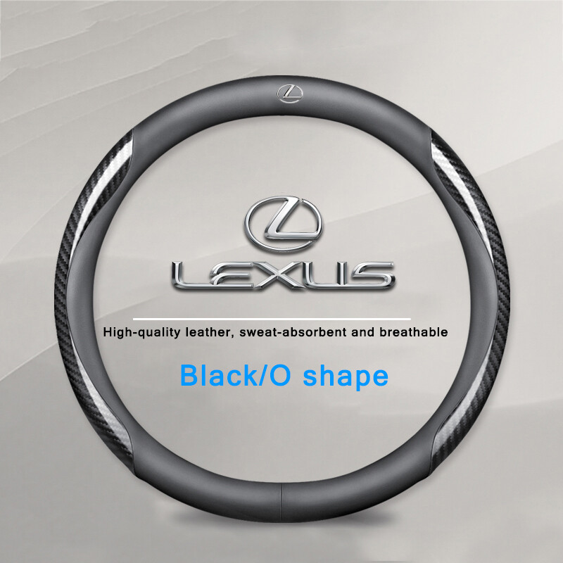 Carbon fiber leather car steering wheel cover suitable for lexus is250 is300 rx330 rx350 nx rx rx300 gs300 es ls ist breathable leather car steering wheel cover