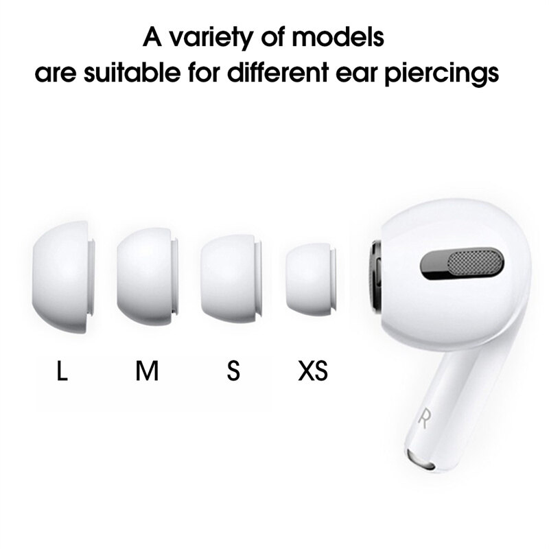 1 Cặp Ốp Không Dây Khuyên Tai Silicone Lỏng Nút Bịt Lỗ Tai Nụ Cách Âm Vỏ Bọc Tai Nghe Đầu Tương Thích Với Airpods Pro 1 2