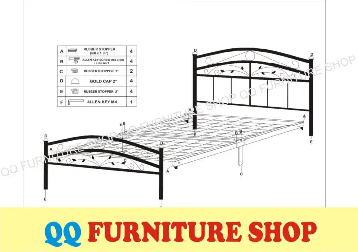 Metal Queen Bed Frame Double Bedroom Metal Queen Bed Frame Double