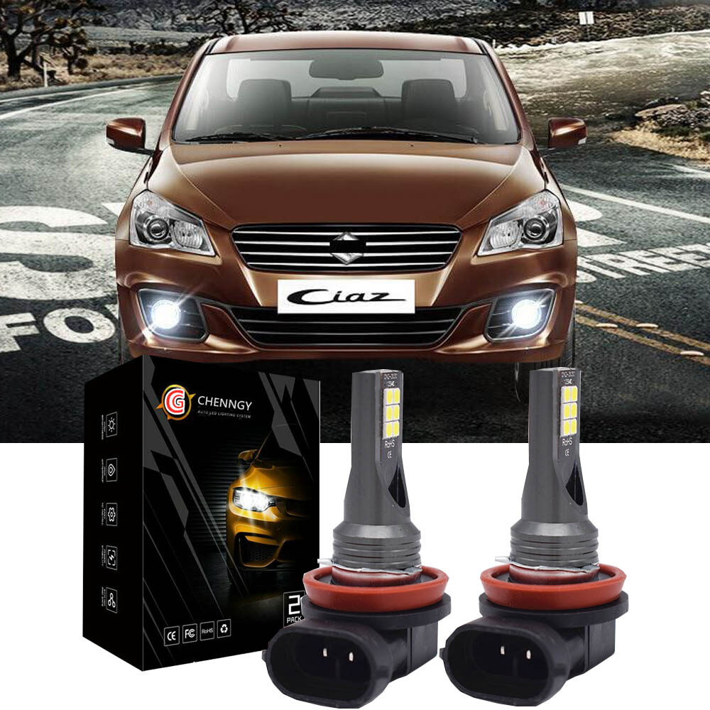 Bóng Đèn Sương Mù Led Sáng Cho Suzuki Ciaz 2015 - 2019 - 2x, Bộ Đèn H11 Trắng 6000K