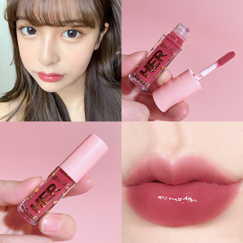 Mirror Lip Glaze White And Easy To Color Waterproof Lipstick Water Glass Lip Gloss