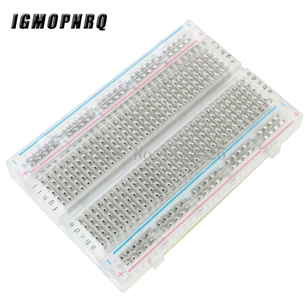 Transparent mini bread board / breadboard 8.5cm x 5.5cm 400 holes diy