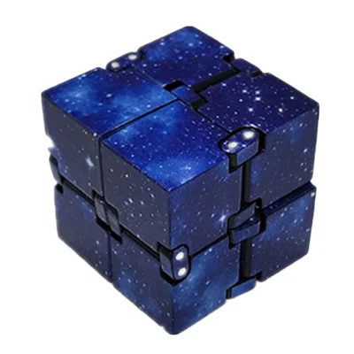 [Sale] Galaxy Mini ABS Infinity Cube for Stress Relief Fidget Anti Anxiety Stress for Kids Adult EDC Toy（c)