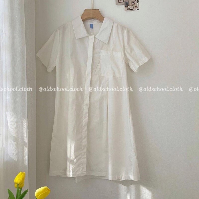 ĐẦM SƠ MI XẾP LY ULZZANG (ảnh thật)