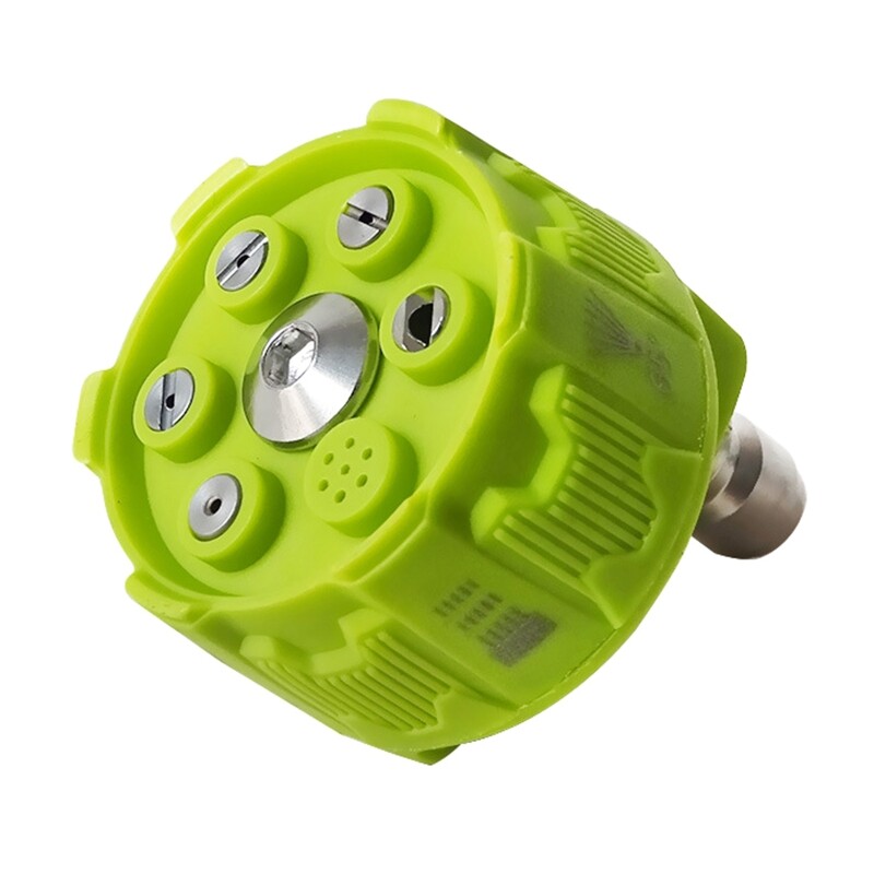 High Pressure Washer Nozzle Multi-function 6-in-1 Adjustable Nozzle 1/4" Quick Plug Male Adapter for Watering Planting