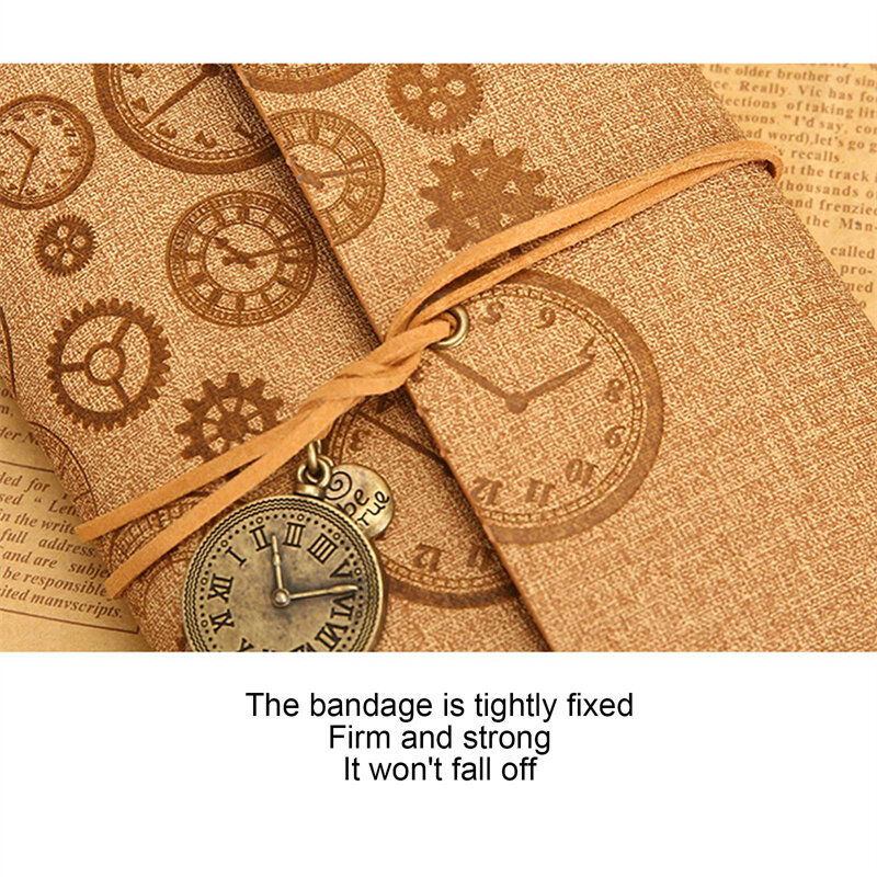 Retro Leather Grid Blank Diary Travel Planner Journal Notebook Agenda ...