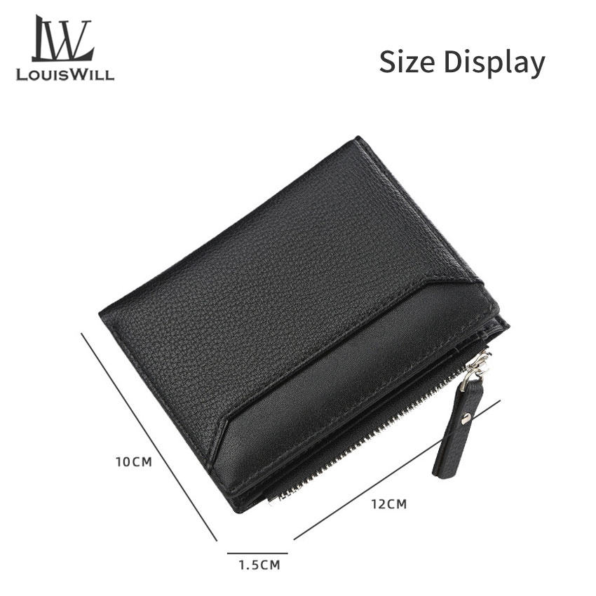 LouisWill Men Wallets Leather Men Bags Short Wallets Bifold Clutch Wallets Crocodile Pattern Wallets Travel Purses Coin Pouch ID Credit Cards Holders for Business, Travel, Office