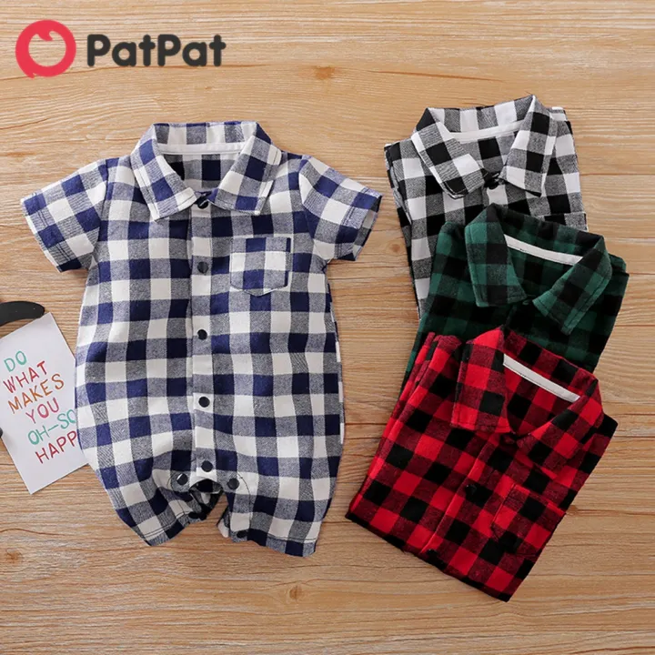 collared romper baby boy
