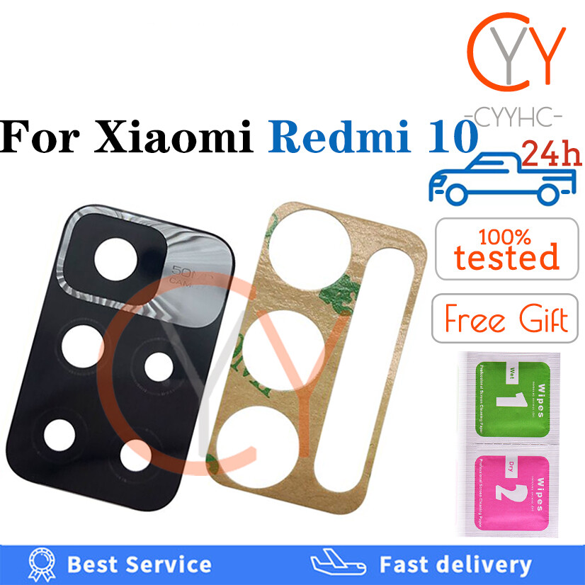 New For Xiaomi Redmi 10 / Redmi10 Rear back camera lens glass Cover with Adhesive Glass lens of the rear camera